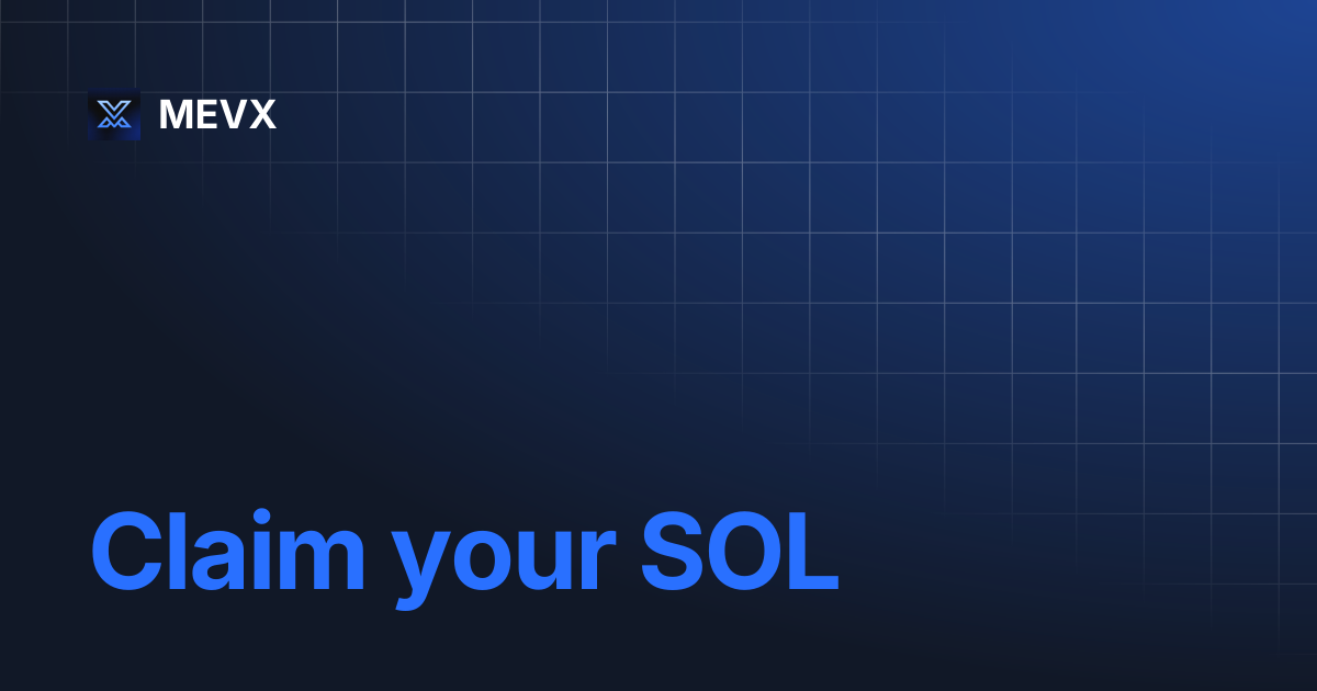 Claim your sol mevx